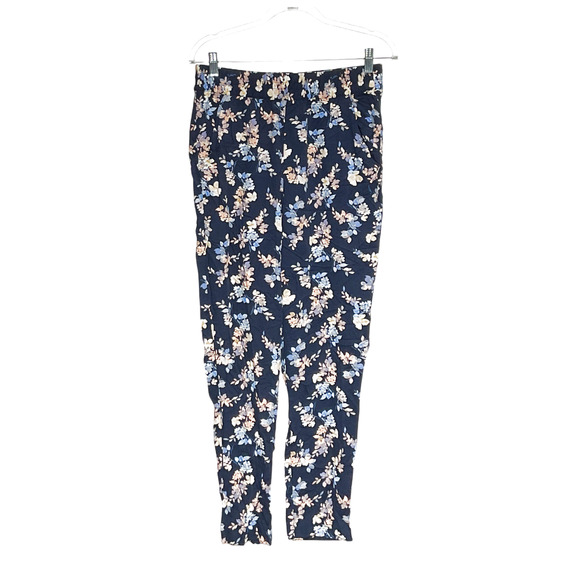 Jessica Simpson Blue Floral Tapered Pants XS - Picture 1 of 4